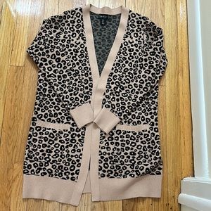 Nicole Miller Women’s Leopard Print Cardigan, Size Small